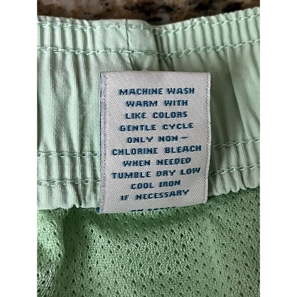 Carribean Swimwear Mint Green Mesh Lined Swim Shorts XL nylon 90s Y2k - Picture 6 of 11